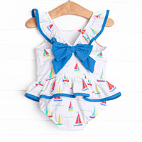 Boat Day Breeze One Piece, Blue