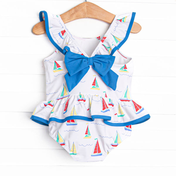 Boat Day Breeze One Piece, Blue