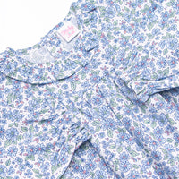 Blossom in Blue Ruffle Neck Bubble, Blue