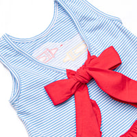 Coloring Curiosity Applique Ruffle Short Set, Blue