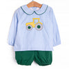 Harvest Hauler Applique Bloomer Set, Green