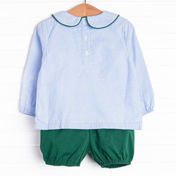 Harvest Hauler Applique Bloomer Set, Green