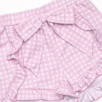 Ribbons and Rabbits Applique Short Set, Pink
