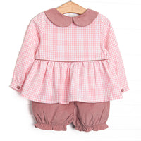 Quinn Collared Bloomer Set, Pink