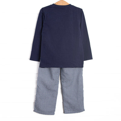 Campfire Tales Applique Pant Set, Navy