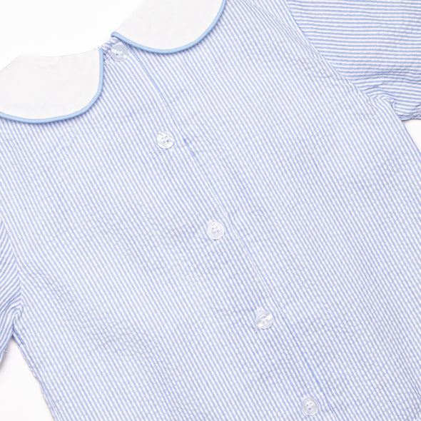 Cottontail Trio Embroidered Short Set, Blue