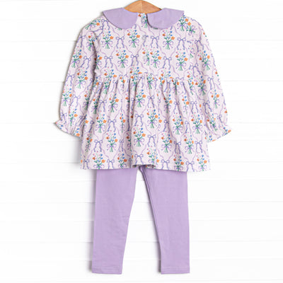 Patches of Petals Legging Set, Purple