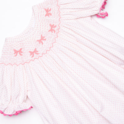 Bow Beauty Smocked Legging Set, Pink