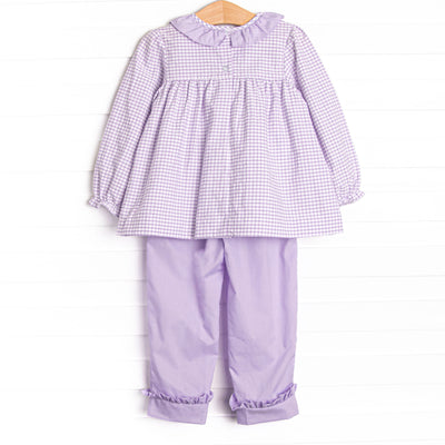 Lilac Lainey Pant Set, Purple