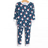 Seasonal Snowfall Bamboo Pajama Set, Navy