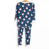 Seasonal Snowfall Bamboo Pajama Set, Navy
