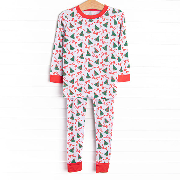 Tinsel Trees Bamboo Pajama Set, Red