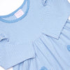 Everly Long Sleeve Dress, Medium Blue Stripe
