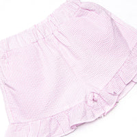 Pink Shoreline Shells Ruffle Short Set, Blue