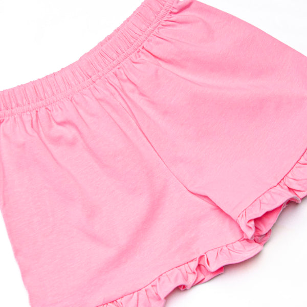 Hold Your Seahorses Ruffle Short Set, Pink