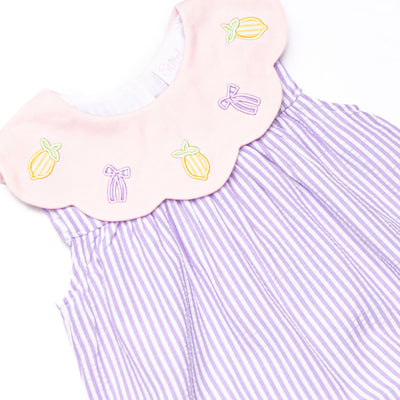Tied With A Twist Applique Short Set, Purple