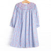 Rebecca Rosebud Smocked Bishop Dress, Blue