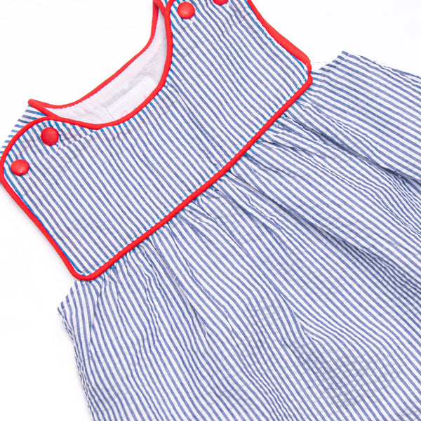 Apple Orchard Applique Dress, Navy