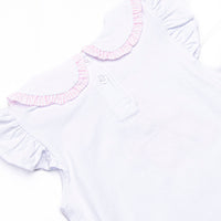 Sharp Minds Applique Ruffle Short Set, Pink