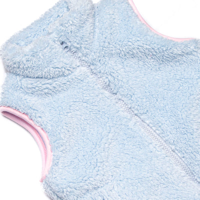 Kara Vest, Blue and Light Pink Trim