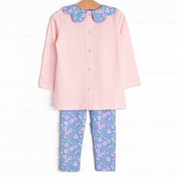 Periwinkle Perennials Legging Set, Purple