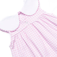 Ready, Set, School Embroidered Dress, Pink