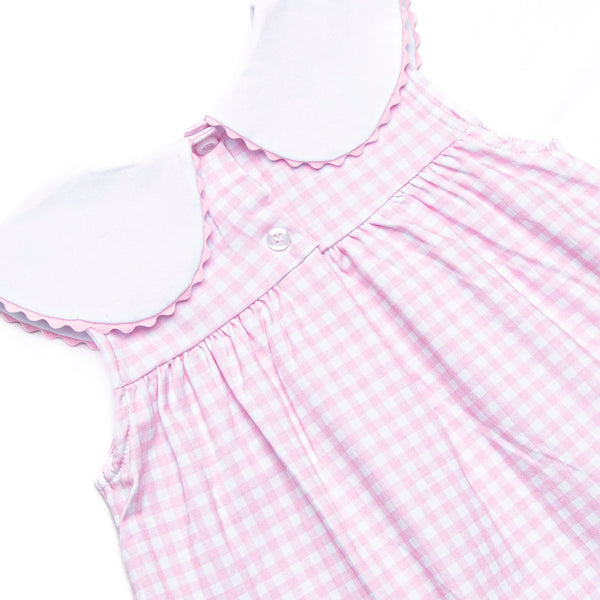 Ready, Set, School Embroidered Dress, Pink