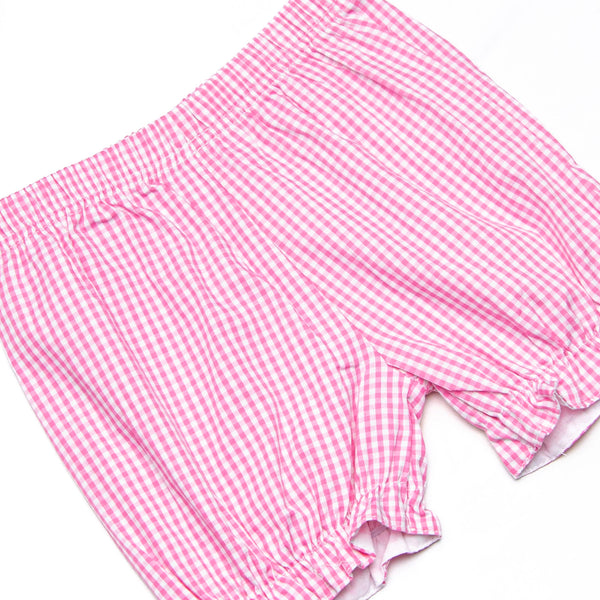 Sweet as a Piglet Applique Ruffle Neck Bloomer Set, Yellow