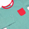 Ethan Pocket Bubble, Red and Green Stripe