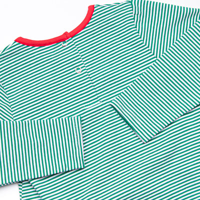 Ethan Pocket Bubble, Red and Green Stripe