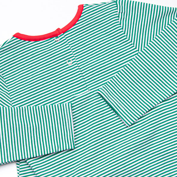 Ethan Pocket Bubble, Red and Green Stripe