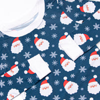 Seasonal Snowfall Bamboo Pajama Set, Navy