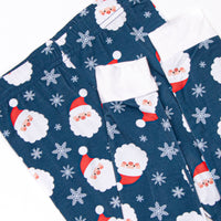 Seasonal Snowfall Bamboo Pajama Set, Navy