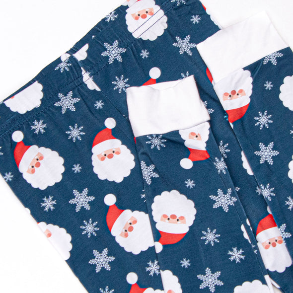 Seasonal Snowfall Bamboo Pajama Set, Navy