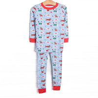 This set&nbsp;is made of the extremely soft, stretchy bamboo viscose fabric that feels like butter and features a puppy and present print.