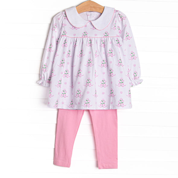 Thanks a Bunch Collared Legging Set, Pink