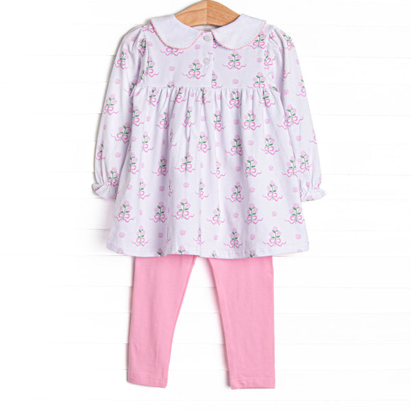 Thanks a Bunch Collared Legging Set, Pink