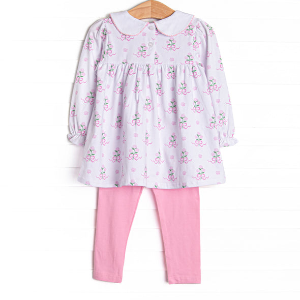 Thanks a Bunch Collared Legging Set, Pink