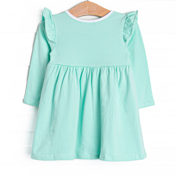 Everly Long Sleeve Dress, Mint Green