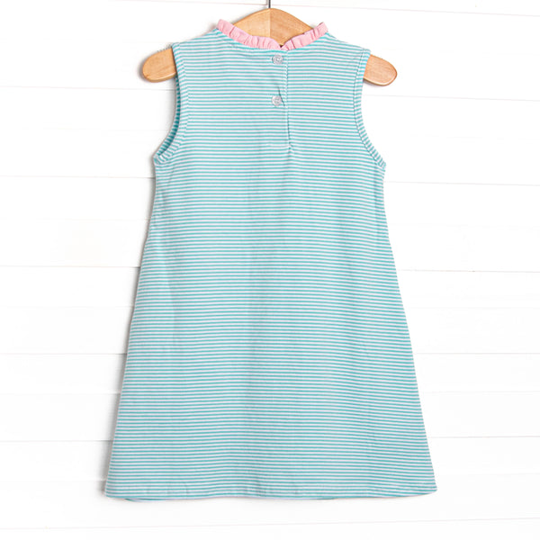 Grace Pocket Dress, Light Pink and Mint Stripe