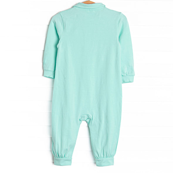 Levi Long Romper, Mint Green