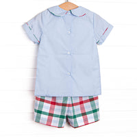 Forrest Short Set, Blue Plaid