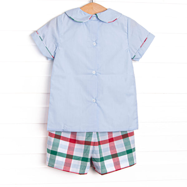 Forrest Short Set, Blue Plaid