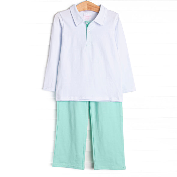 Levi Pant Set, Mint Green