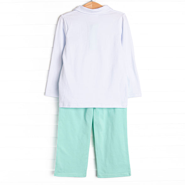 Levi Pant Set, Mint Green