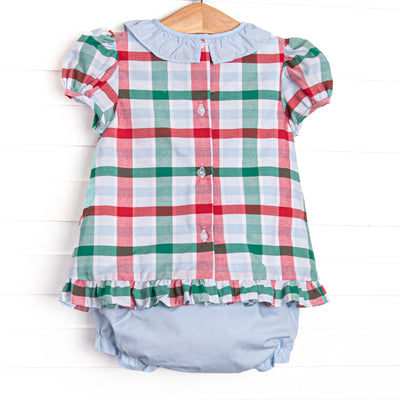Fallon Diaper Set, Blue Plaid