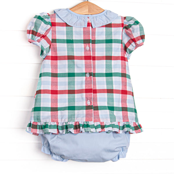 Fallon Diaper Set, Blue Plaid