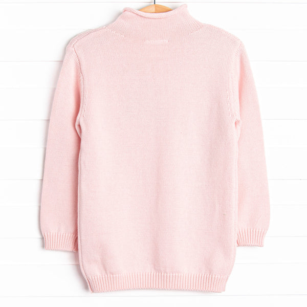 Bundled Up Berry Rolled Neck Sweater, Pink