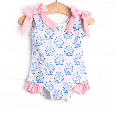 Bluebell and Bloom One Piece, Blue and Pink