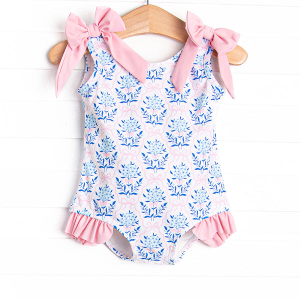 Bluebell and Bloom One Piece, Blue and Pink